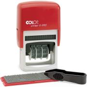Colop DIY Date Custom Self-Inking Stamp With Red & Blue Ink