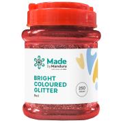 Made by Mandura Bright Coloured Glitter 250g Red