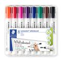 Thumbnail image of Staedtler Lumocolor Whiteboard Marker Bullet 2.0mm Assorted Colours Pack 8