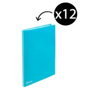Marbig Professional Antimicrobial Display Book Non-Refillable A3/A4 20 Pocket Aqua Blue Pack 12