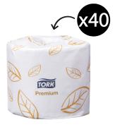 Tork 235 T4 Soft Conventional Toilet Roll 2ply White Carton 40