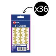 Avery Gold Star Stickers 21mm Diameter Pack 36