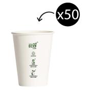 Truly Eco Single Wall Coffee Cup White 12oz Pack 50