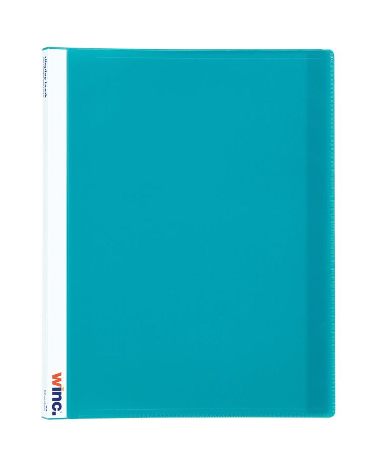 Winc Display Book A4 Non-Refillable 20 Pocket Insert Cover/Green | Winc