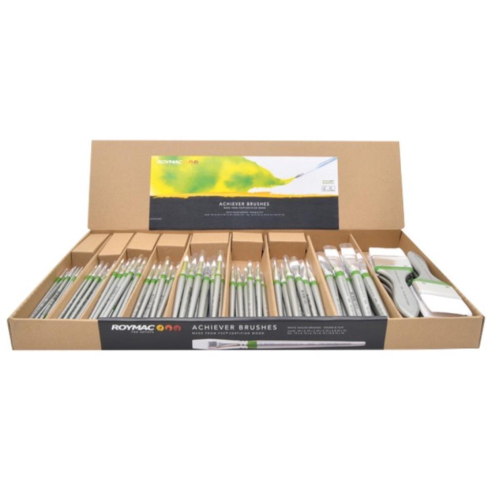 Roymac Achiever Paint Brushes Display & Contents Set