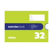 Winc Exercise Book NSW Landscape 175 x 240mm 8mm Double Ruled 57gsm Light Green 32 Pages Pack 20