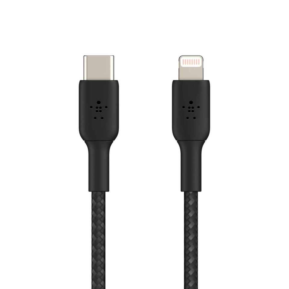 Belkin USB-C To Lightning Braided Cable 2m Black