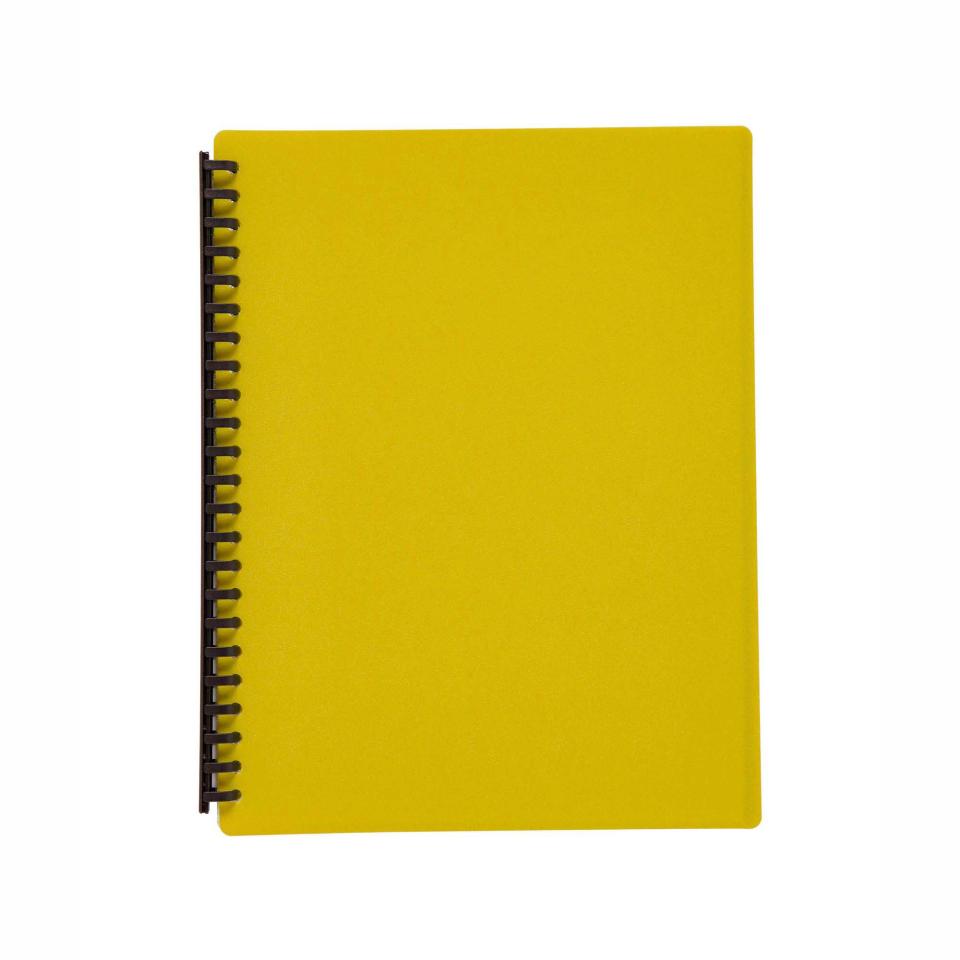 Winc Display Book Refillable A4 20 Pocket Assorted Colours Pack 10 Winc