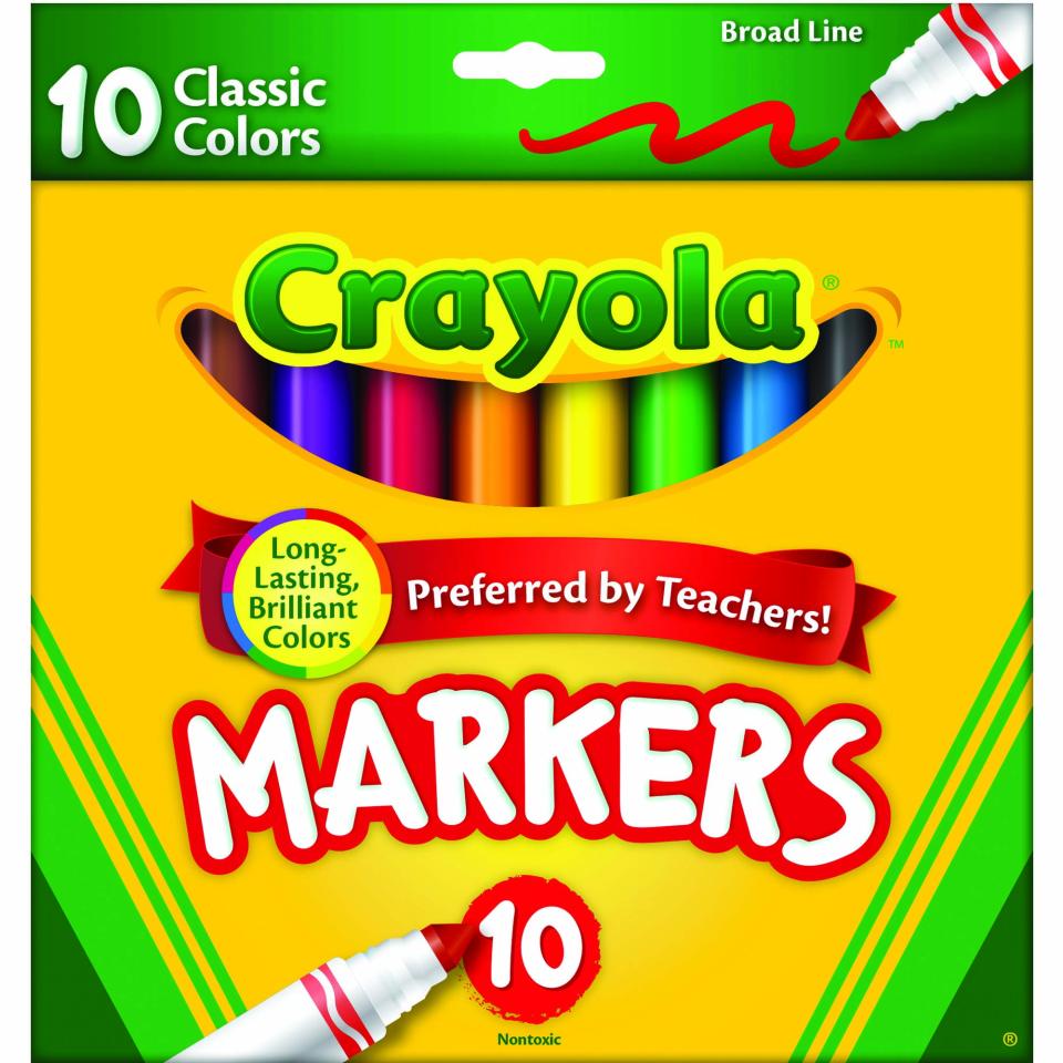 Crayola Classic Broadline Coloured Markers Assorted Pack 10 Image