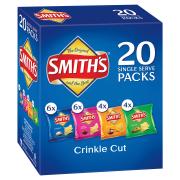 Smiths Chips Crinkle Cut Variety Pack 20