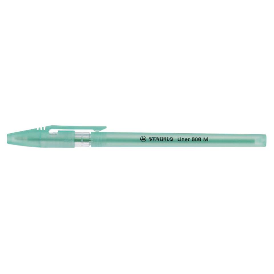 Stabilo Liner 808 Ballpoint Pen Medium 0.4mm Green Box 10 | Winc