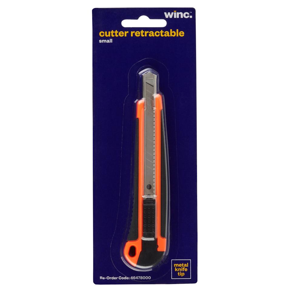 Staples Cutter Retractable Knife Metal Tip Small Winc