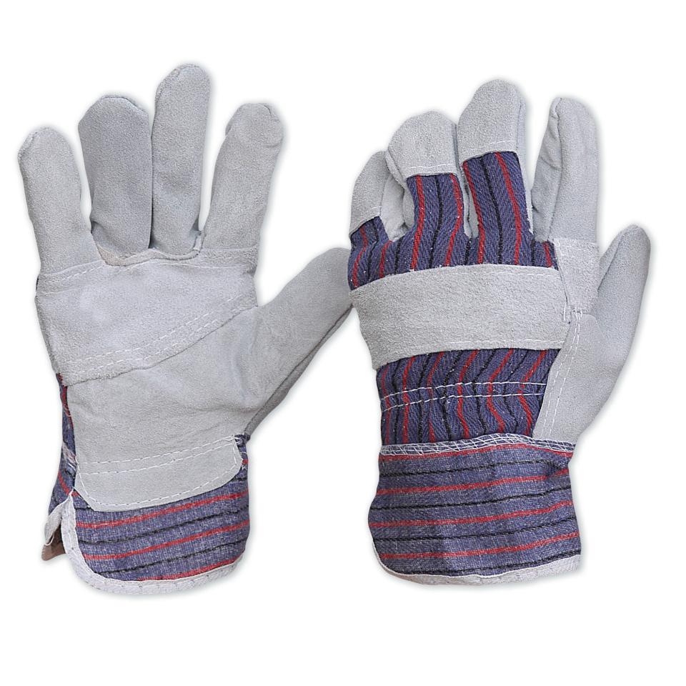Paramount Safety 417Pb Gloves Candy Stripe Cow Split Leather Palm One Size Fits Most Pair