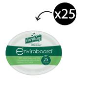 Castaway Enviroboard Oval Plate Large 320 x 255 x 23mm White Pack 25